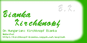 bianka kirchknopf business card